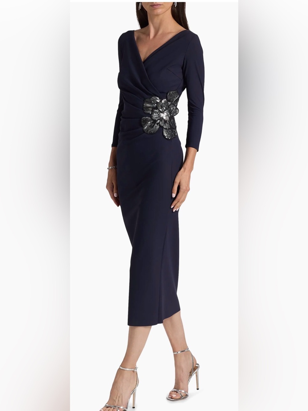 Chiara Boni La Petite Robe
Onori Long Sleeve Sequin Flower Midi Dress Sz 46